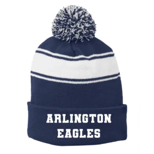Arlington Eagles Red Pom Beanie